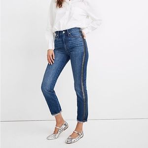 Madewell The Perfect Vintage Jean Metallic Tuxedo Stripe